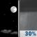Monday Night: Mostly Clear then Chance Rain Showers