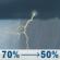 Monday: Showers and thunderstorms likely before 1pm, then a slight chance of showers and thunderstorms between 1pm and 4pm. Mostly cloudy, with a high near 75. Northeast wind 5 to 10 mph. Chance of precipitation is 70%. Monday: Showers And Thunderstorms Likely